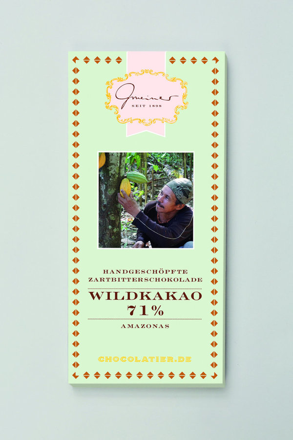 Gmeiner Schokolade Wildkakao - Wildkakao & Vanille 45% 90g